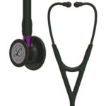 Estetoscopio Littmann Cardiology IV Tubo Negro / Acabado Negro / Pomo Violeta